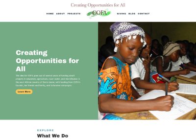 COFA – Creating Opportunities for All